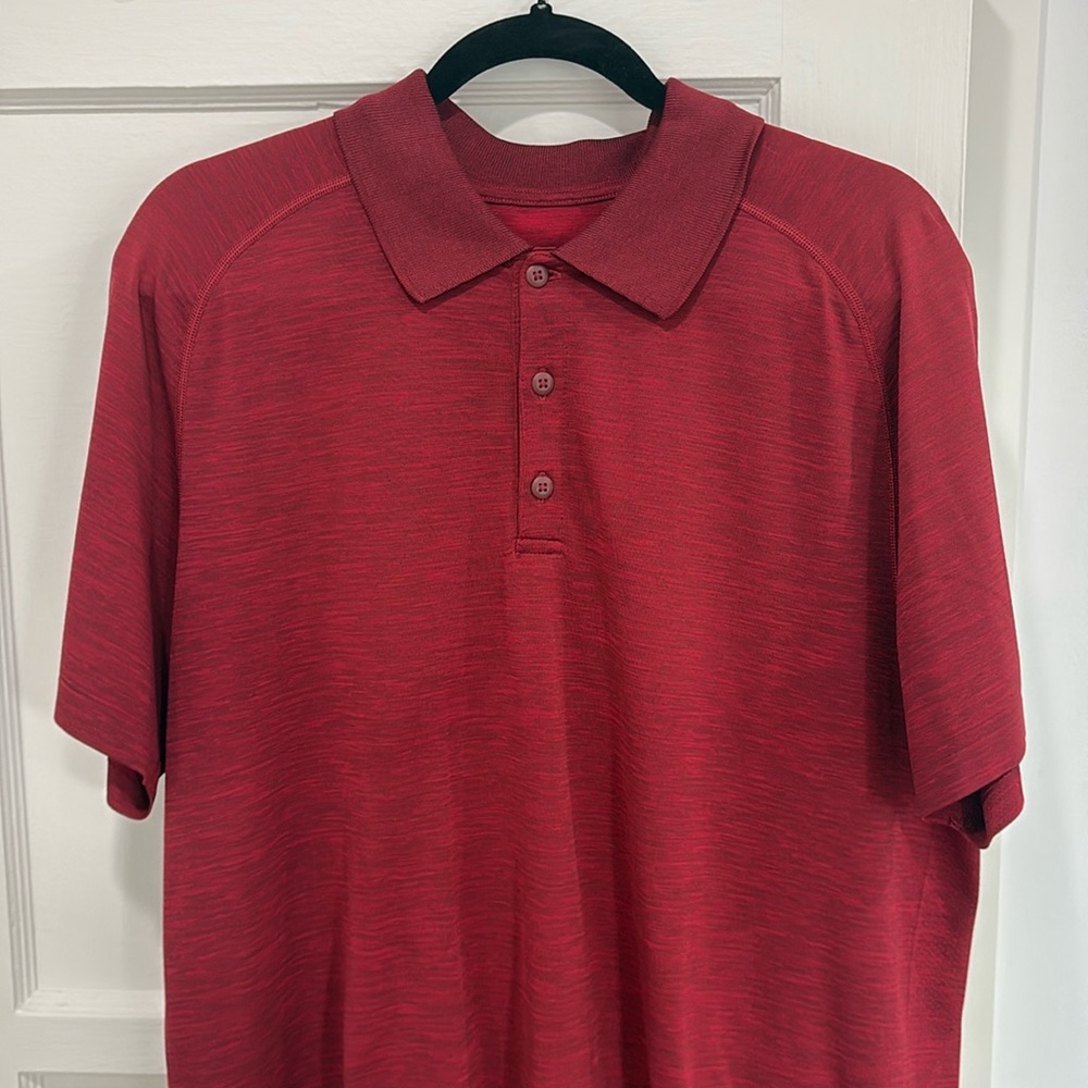 Lululemon Men’s Metal Vent Tech Polo (L) (Red)